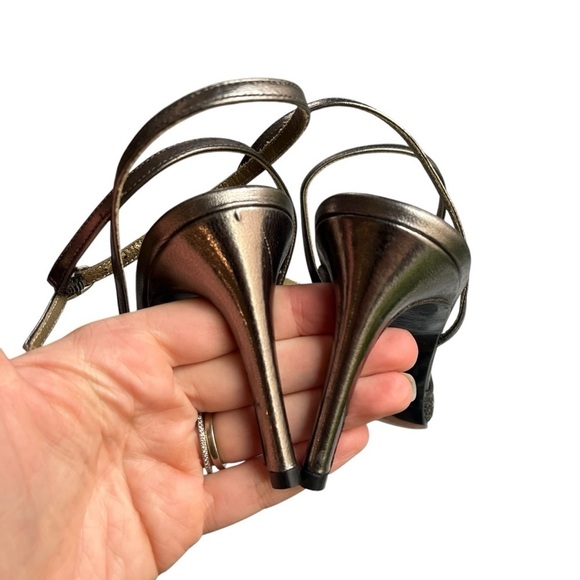 YVES SAINT LAURENT Vintage 90s Deadstock YSL Mesh Pointed Toe Slingback Heels - Picture 12 of 12